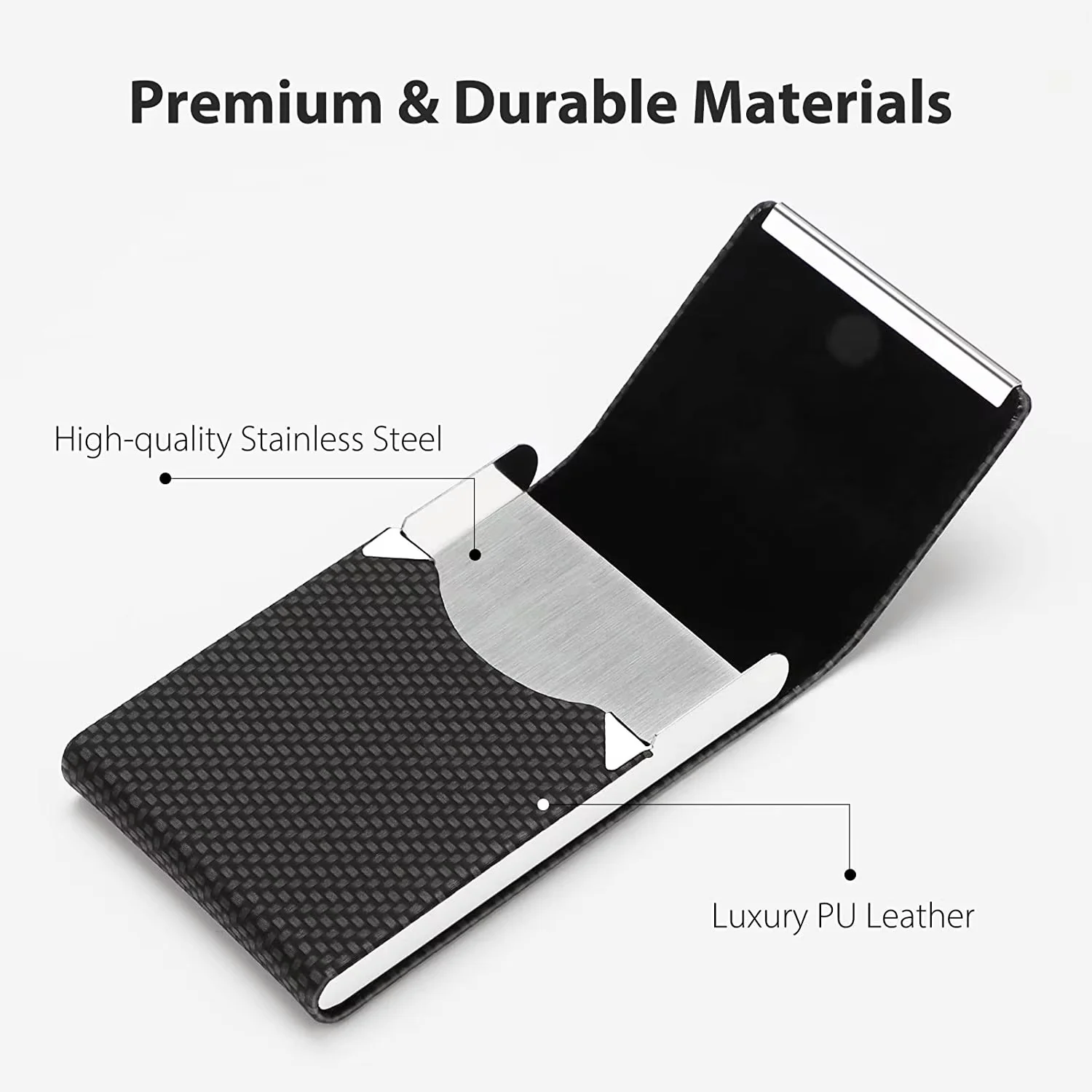 RFID Carbon Fiber Credit Card Holder Money Clip Luxury Men Women Wallets Metal Money Bag Purses Cash Envelope Minimalist Wallet