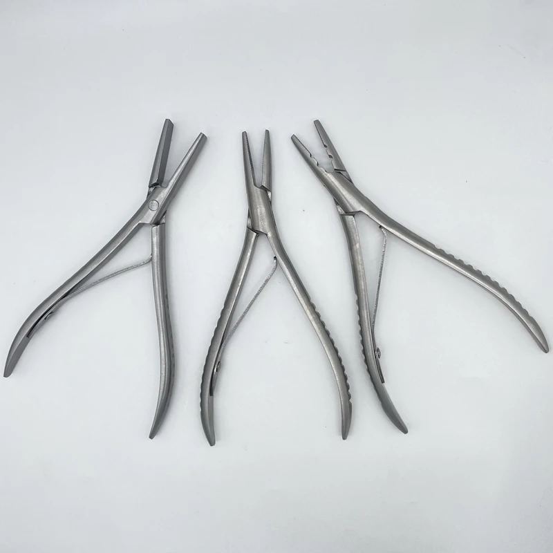 

7 inch Silver Clamp Hair Extension Plier with two holes Keratin hair extension pliers smooth hair extensions accessories