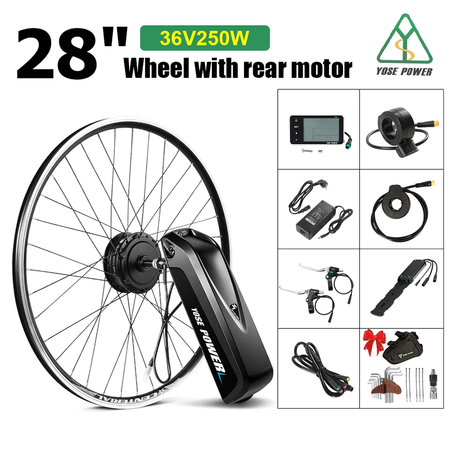Kit Conversion Vélo électrique 36V/48V 250W - Roue Avant Moteur Brushless 16-29"/700C
