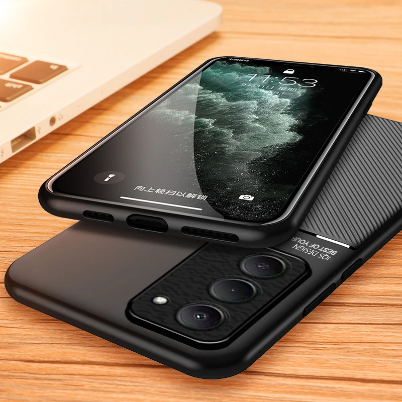 Enhanced Magnetic Soft Matte Silicone Case - Full Coverage Anti-Fingerprint Protector TPU Shell