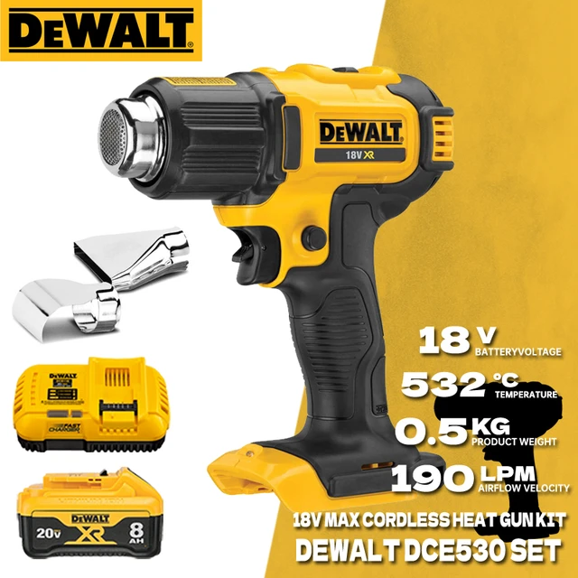 DEWALT DCE530 Cordless Heat Gun Kit Welding Thermal Blower Heat