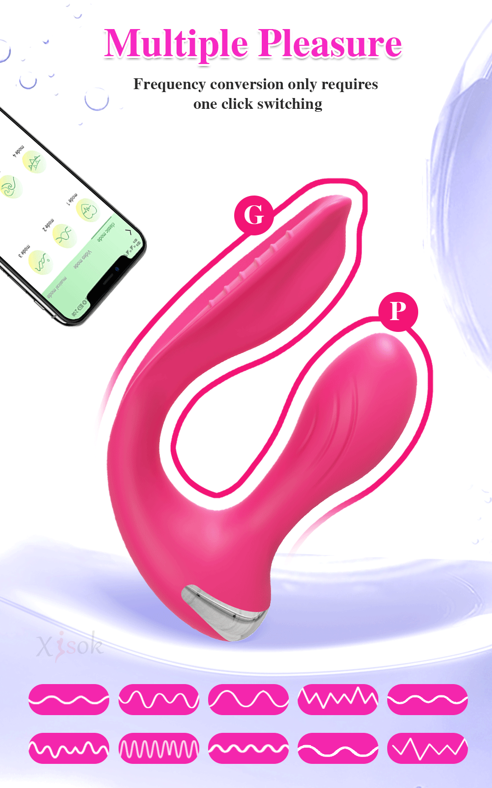 2 in 1 Sex Toy Anal Plug Vagina Vibrator Masturbation
