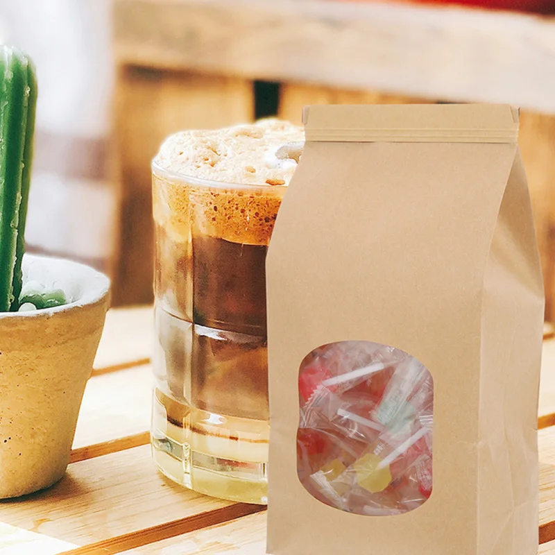 50pcs Greaseproof Paper Bags with Clear Window for Bakery, Toast, Cookies, Pastries, Sa... - SKU GPBB1907 - UGI Packaging