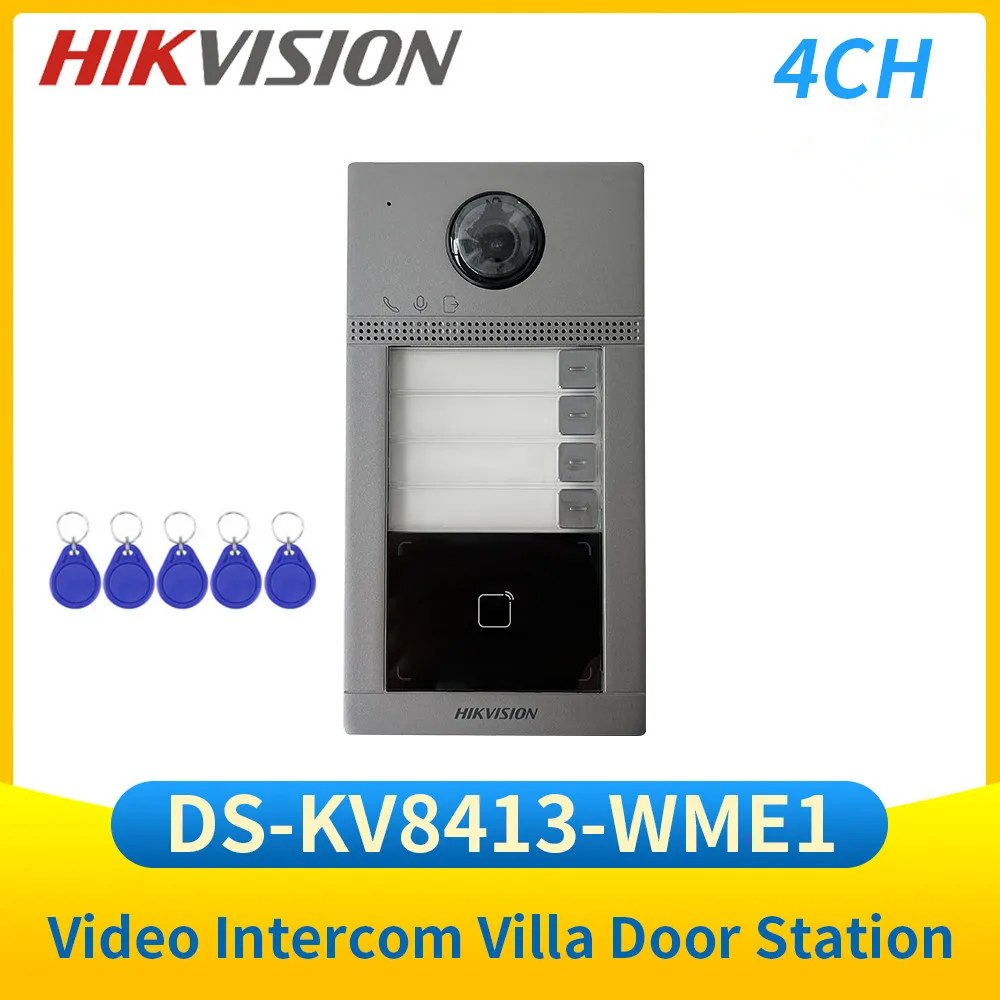 DS-KV8413-WME1 Hikvision IP Video Intercom WIFI Door Station Doorbell 4-ch Indoor Station Access Control