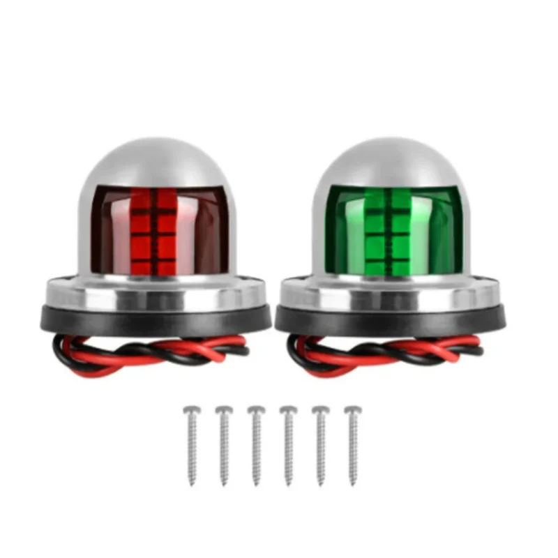 ISURE MARINE 1Pair Boat Yacht 12V LED Stainless Steel Bow Navigation Lights Deck Mount isure marine 2 4 8pcs stainless steel mount cup holder for boat car truck camping