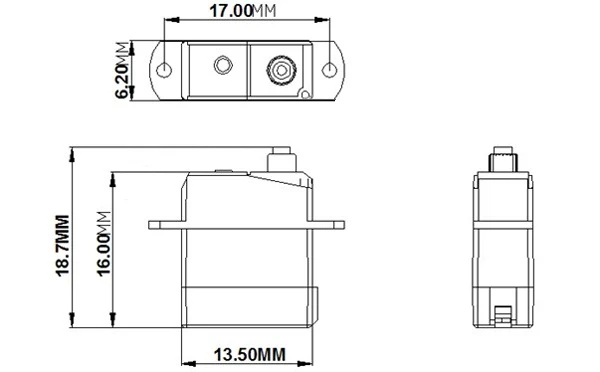 1 Stück 1,7g Niederspannungs-Mikro-Digital-Servo mit Mini JST1.0/1.25 Anschluss für RC-Flugzeuge, Autos, LKWs, Helikopter und Bootsmodelle – Detail 7
