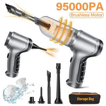 Car Vacuum Cleaner Wireless Portable Vacuum Cleaner 95000PA High Power 2 in 1 Mini Handheld Vacuum Cleaner Blower for Car Home 1