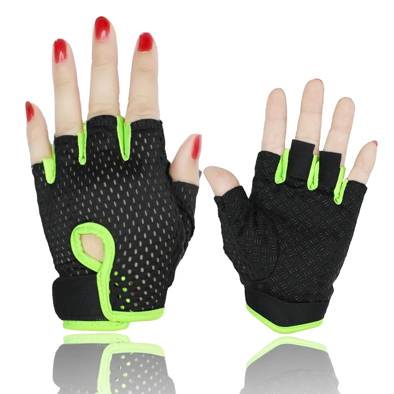 Half-Finger Gloves Mesh Breathable Fitness Spring Summer Women Sun Protection Wearproof Cycling Men Thin Outdoor Sports Gloves 2