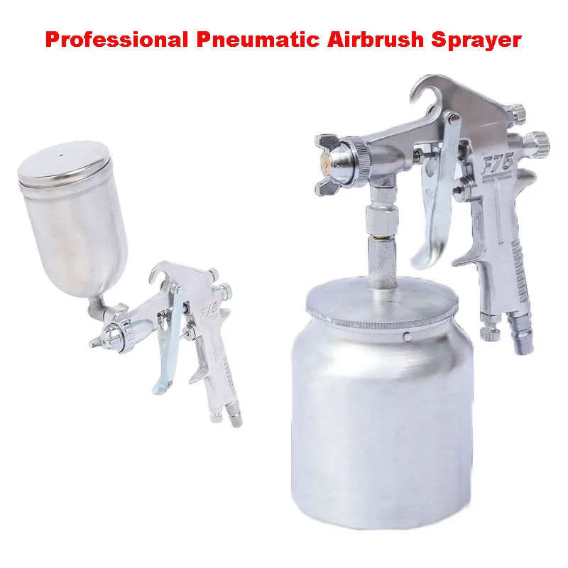 

Professional Pneumatic Airbrush Sprayer 400ML/750ML Spray Gun Alloy Painting Atomizer Tool With Hopper For Painting Cars Wall