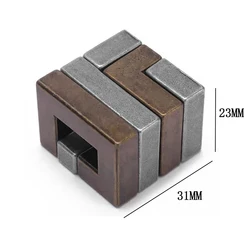 Magic Brain Teaser: Metal Puzzle Mind Challenge Educational Toy (Hui Puzzle)