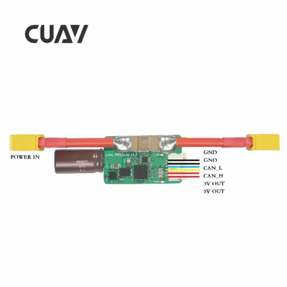 CUAV CAN PMU Lite Power Supply Precision High-voltage Flight-control Flight Galvanometer for X7 Series Flight Control thumbnail 2