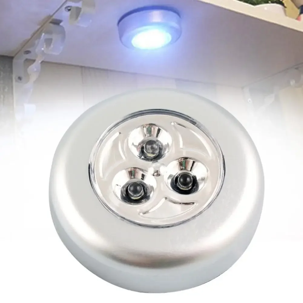 New Style 1 Pcs 3 LED Battery Powered Stick Tap Touch Lamp Light Wall Kitchen Closet Lighting Home Decorations Lamp