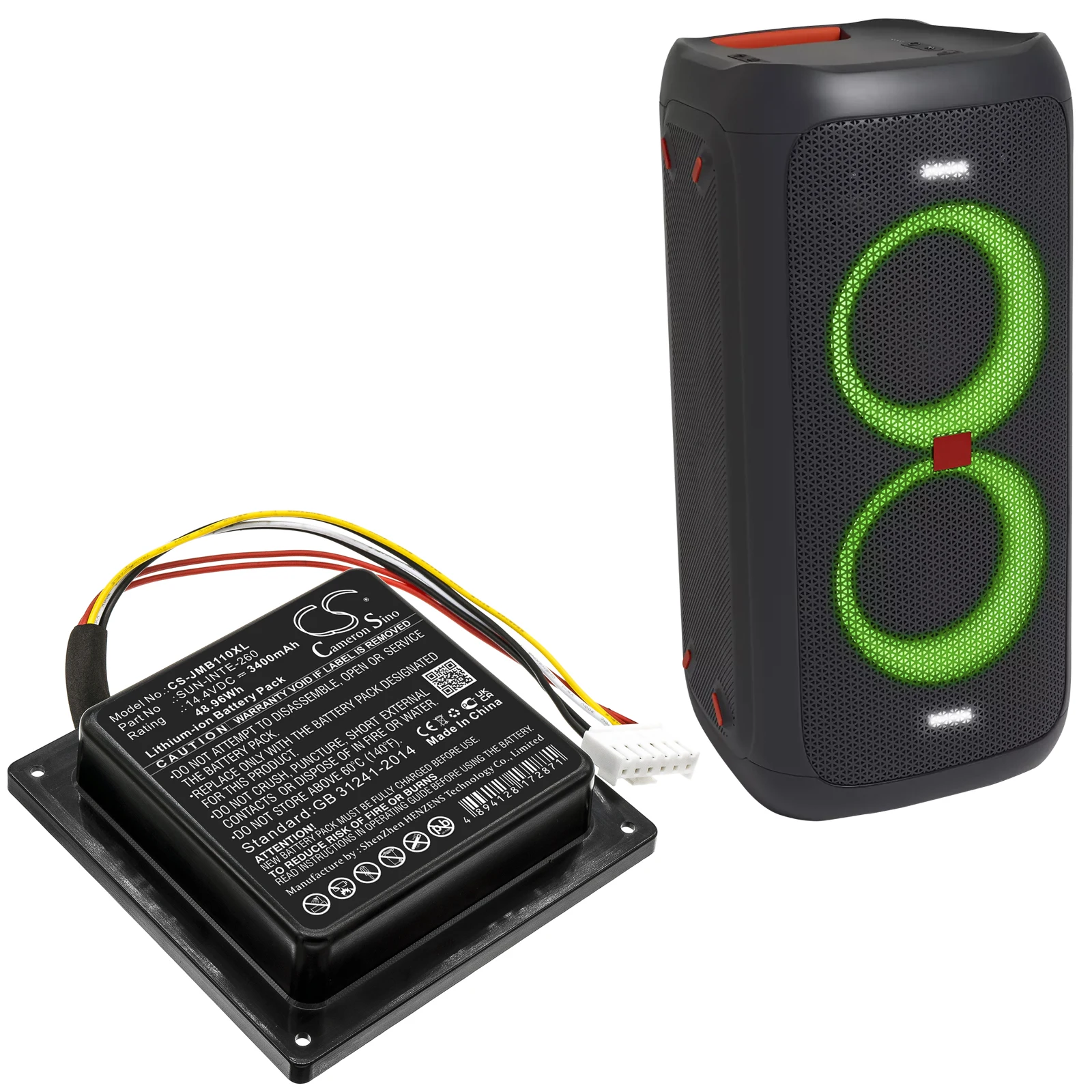 Cameronsino Battery For Jbl Boombox Boombox 2 Partybox 100 Bluetooth  Speaker Battery High Capacity Cell 10000mah-13500mah - Battery Packs -  AliExpress