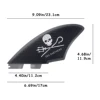 Twin Keel Single&Twin Tab Surfing Fins-Keel Twin Fins Set Honeycomb Fiberglass with Fin Screws and Fin Key 6