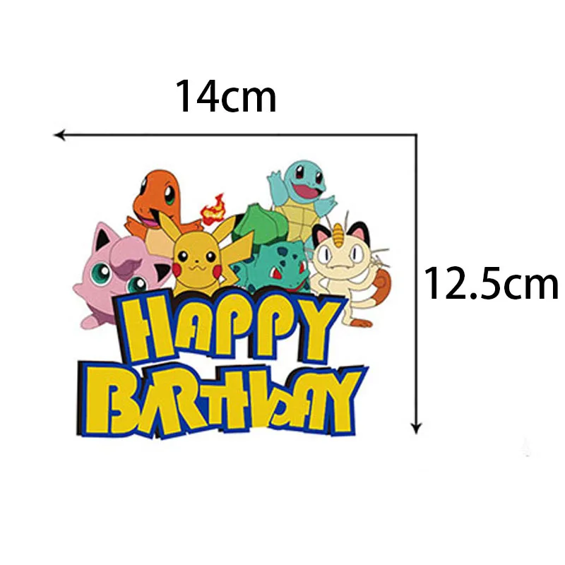 thumbnail image 5 of Adornos para tarta de cumpleaños de Pokémon, adornos para cupcakes con brillantina de Pikachu para fiestas de cumpleaños infantiles, decoraciones para tartas y baby shower, 5 of 5