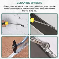 Kit de calfeutrage 8 pièces, outil de déjointage, outil de réparation des joints de carrelage, outil de déjointage pour les joints muraux, outil de nettoyage du ciment 5