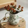 Retro Ceramic Vase Flower Vase for Home Decoration Table Decoration Pastoral Style Hydroponic Flower Arrangement Leaf Flower Pot 2
