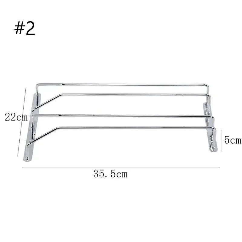 New Red Wine Glass Goblets Hanger Rack Upside Down Stemware Home Bar Pub Holder Stainless Steel Shelf Organizer 5