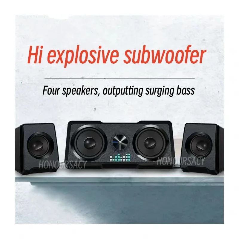 

Computer Speaker Desktop Subwoofer HIFI 3D Stereo Surround RGB Lighting Portable Desktop Home Theater Speaker Caixa De Som