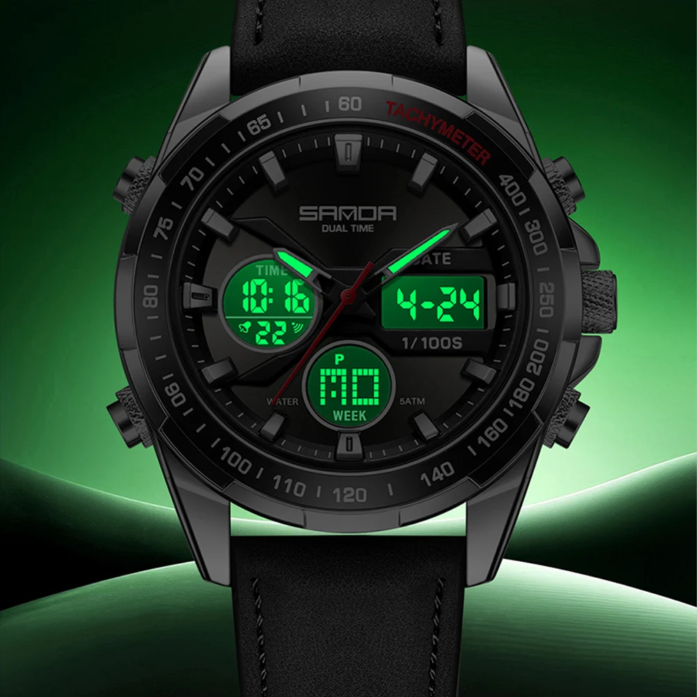 Sanda Luxury Chronograph Men Watch Top Brand Sport Waterproof Fashion Business Military Wristwatch Relogio Masculino, Alina Gadgets