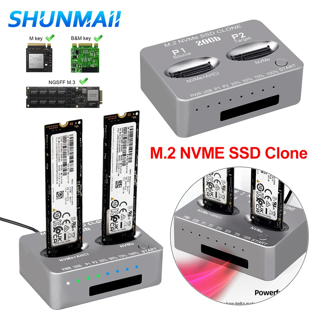 NVME ŷ ̼ Gen2X 20Gbps   M.2 NVME SSD Ŭ USB3.2 C Ÿ  ϵ ũ ڽ, M/B M Ű M.2 M.3 NVME PCI-E