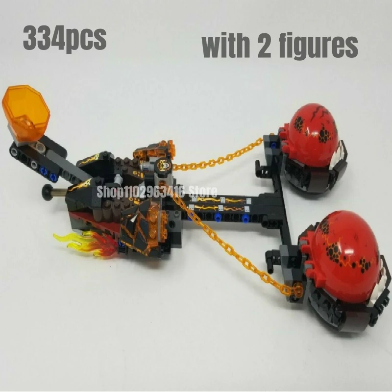 334Pcs Nexoes Knight Beast Chaos Chariot Model Building Blocks 70314 Jestro Clay Toy For Children