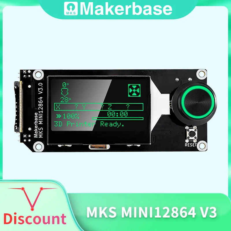 Makerbase-tela de Lcd com Display Inteligente para Impressora 3d Peças para Cartão sd Mini 12864