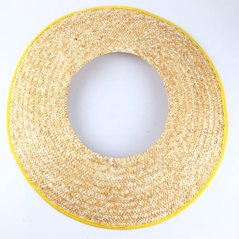 Safety Helmet Brim Construction Site Sunscreen and Sunshade Straw Woven Hat Breathable Headless Wheat Straw Construction Hat