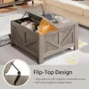 Lift Top Coffee Table, Square Farmhouse Coffee Table with Hidden Storage Compartment, Wood Center Table for Living Room, Gray 5