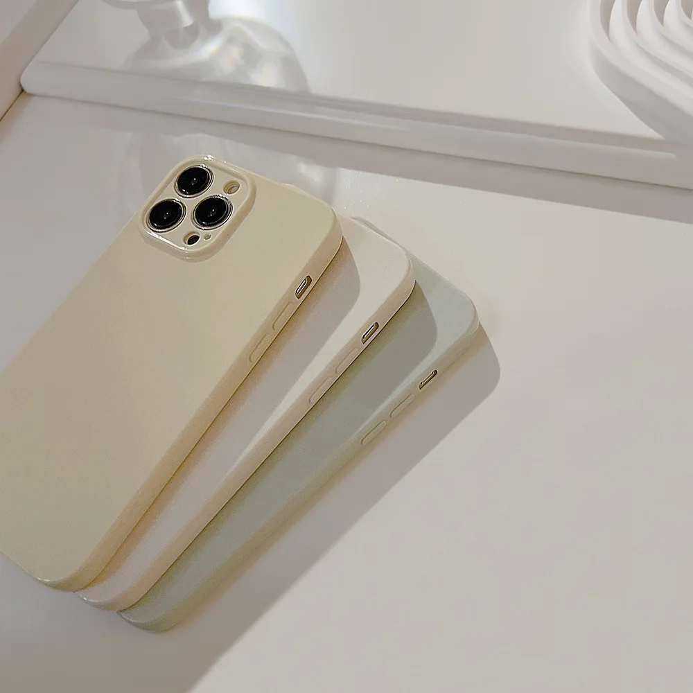 Soft Candy Color Shockproof Phone Case For iPhone 17 16 15 14 13 12 11 Pro Max Plus Plain Silicone Bumper Full Cover 5