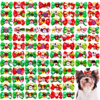 New Puppy Bows 10/20/30PCS Christmas Supplies For Small Dogs Cute Dog Hair Accessories Winter Dog Bows With Rubber Bands 1
