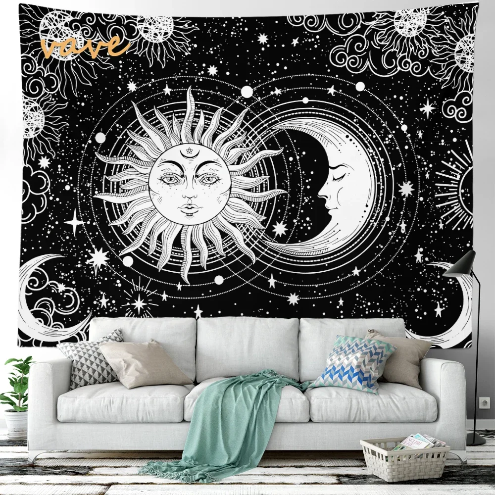 Tapestry Decor Tarot Mandala Tapestry Sun And Moon Cloth Fabric Large Wall Hanging Boho Hippie Aesthetic Dorm Room