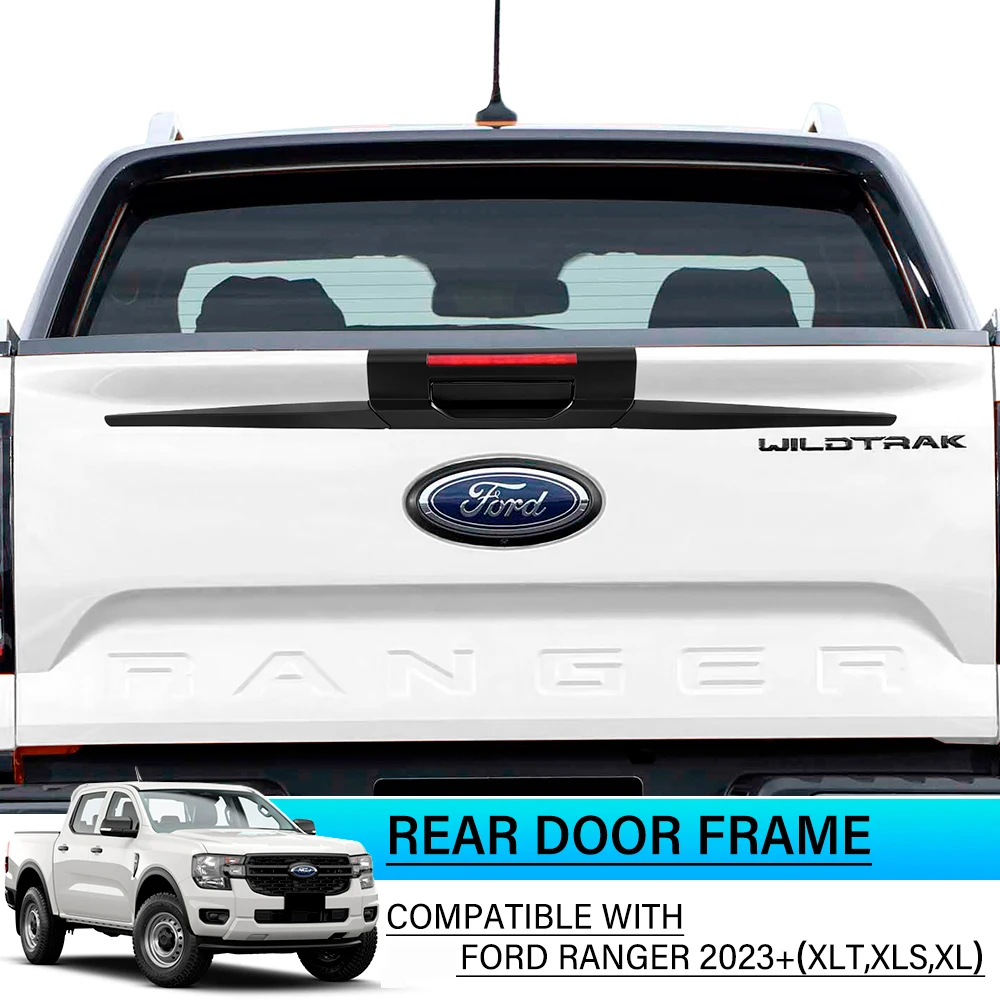 ABS Car Tailgate Cover For Ford Ranger T9 2023 2024 XLT XL XLS Matte Black Rear Door Handle Bowl Trims 4x4 Next Gen Accessories