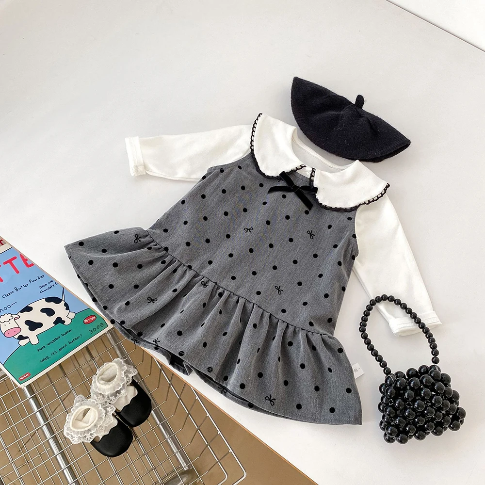 Girls Polka Dot Ruffle Dress