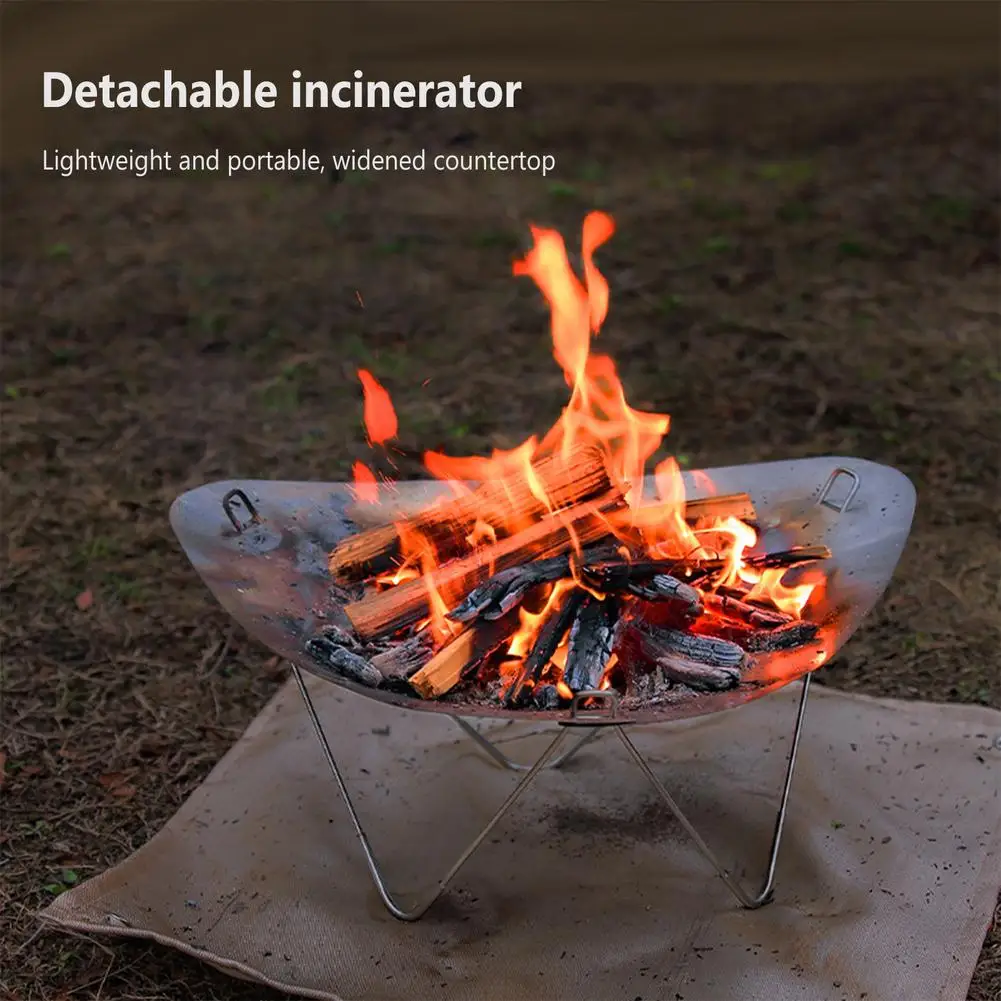 PortableOutdoorFirePitStoveSuperlightGrillStainlessSteel