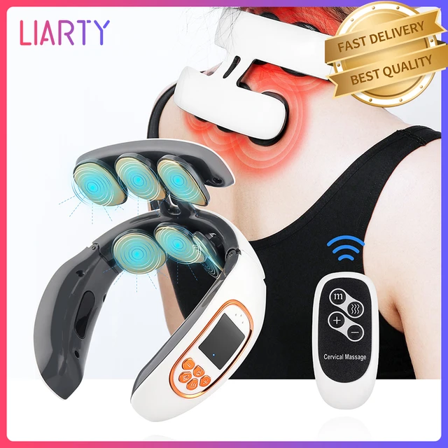 4/6 Heads 3D Smart Neck Massager 15 Levels TENS Impulse Hot Heating Therapy  Massage Health Care Shoulder Relaxation Massager - AliExpress