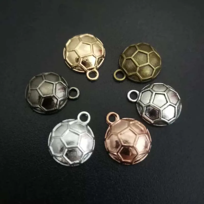 

25pcs/lot Alloy Charms Antique Silver Plated Alloy Football Charm Pendant Handmade Hanging Crafts 13x17mm