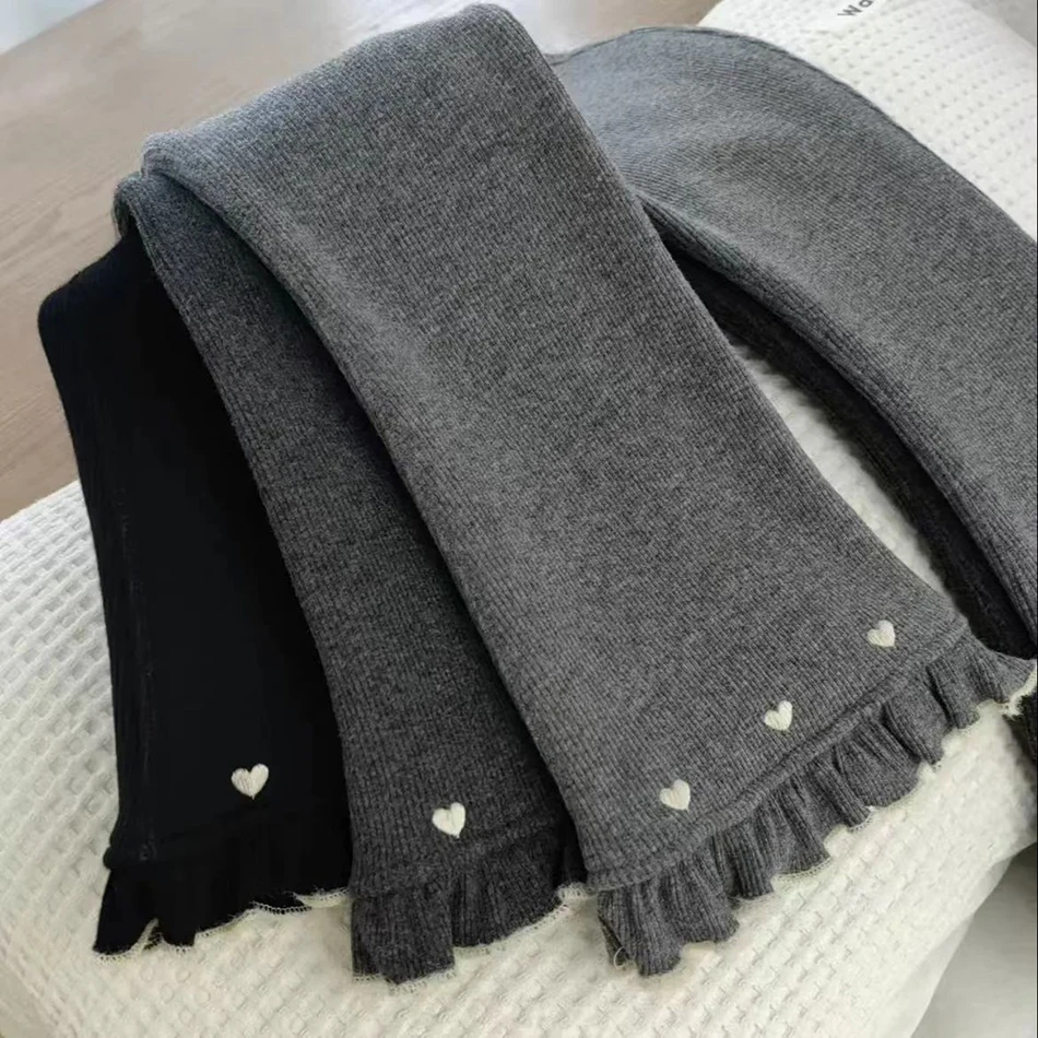 الفتيات الشتاء مضيئة طماق صوف مبطن بناطيل تدفئة ال...