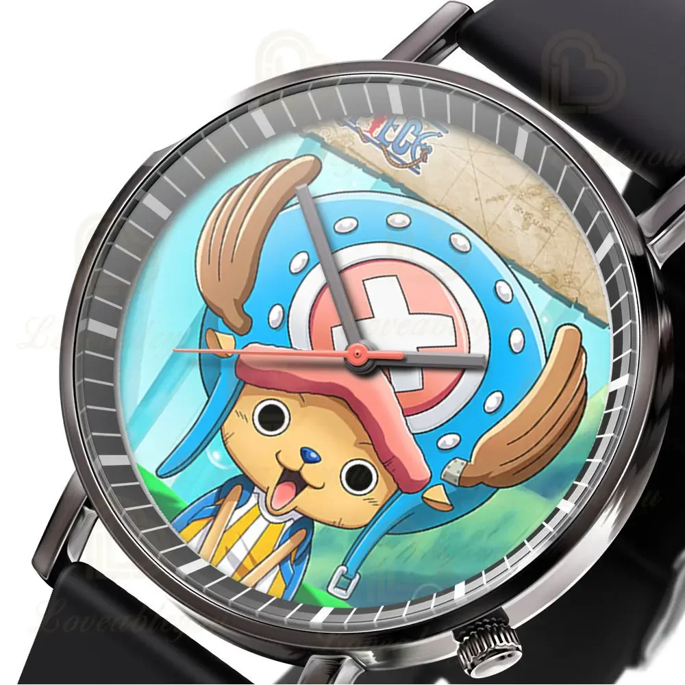 One P Watch Luffy Roronoa Zoro Wristwatch Anime Printing Watch Cartoon Quartz Electronic Watch PVC Strap Kid Party Gift 5