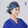 Unisex Scrub Hat Adjustable Tie Back Sweat-absorbent Beauty Salon Care Cap Laboratory Pet Shop Nurse Doctor Working Caps 6