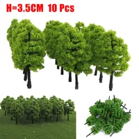 10pcs Model Trees Train Railroad Layout 3.5CM HO OO Scale Diorama Wargame Landscape Park Scenery Miniature Tree Decoration 1
