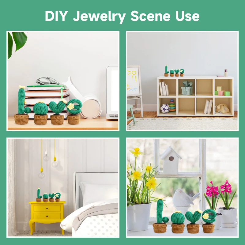 Handmade Cactus Love Potted Crochet Knitting Kits Wool Yarn Crochet Display Kit For DIY Beginner Women Home Gift crochet kit