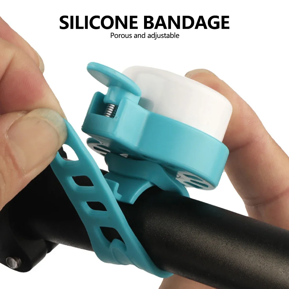 1Pc Kids Bike Bell Ring Silicone Scooter Horn Strap Handlebar Ring Safety Alert Fun Clear Loud Sound Easy Installation Stroller