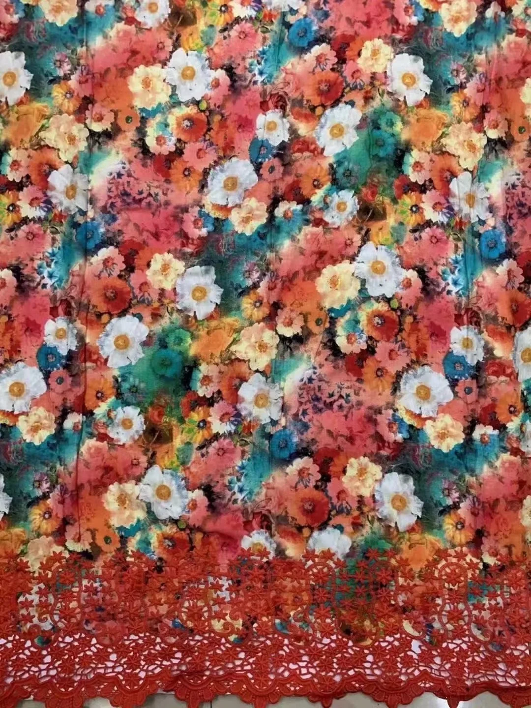 

New Viscose Rayon Cotton Fabric Pattern Floral Printed Fabric Embroidered For Sewing Spring Summer Dress Cloth Design Material