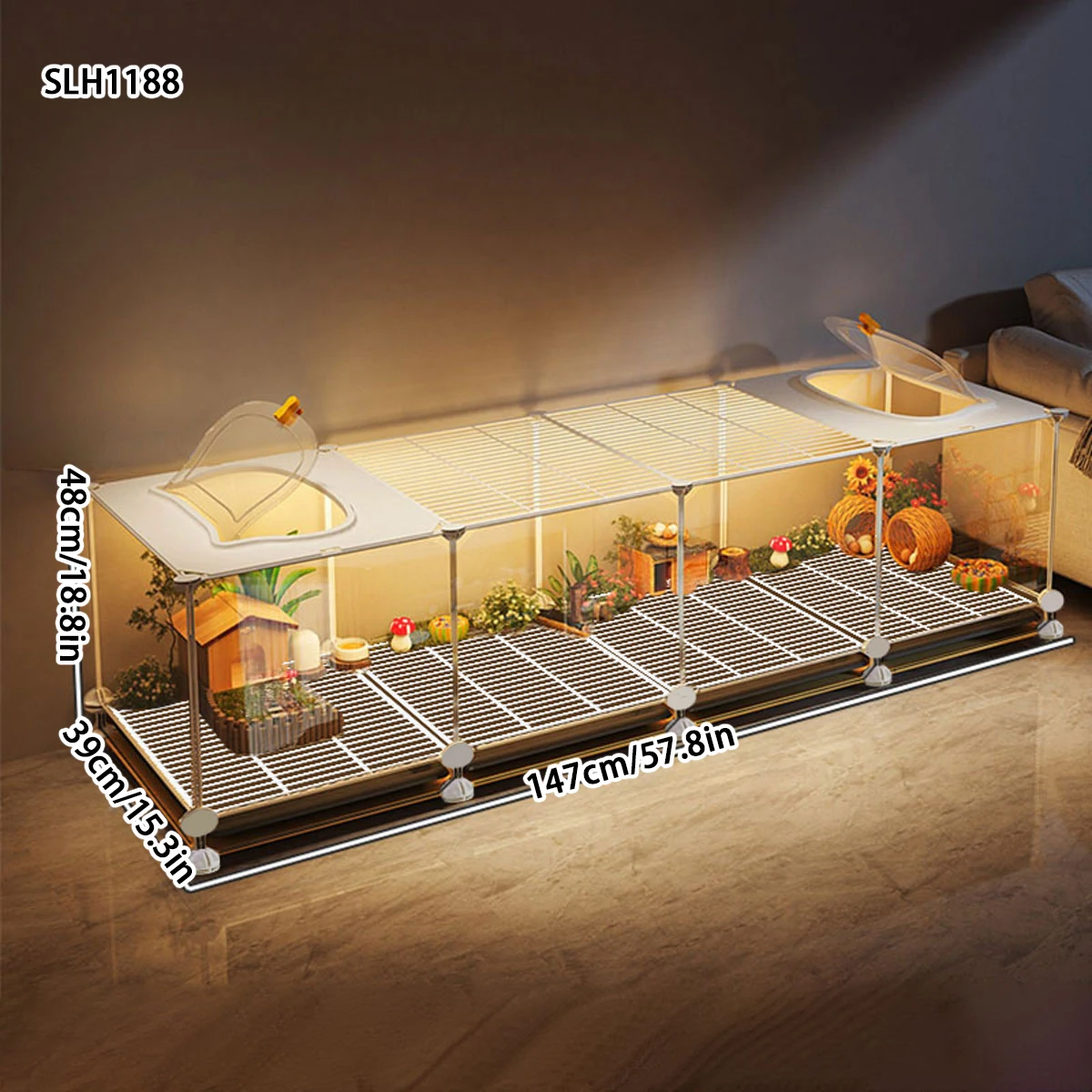 Rutin Chicken Cage Winter Pet Raising Box Indoor Large Landscaping Quail Hut Chicken Cage Special Viewing