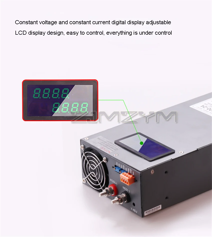 Description Picture 4 of item2000W High Power Switching Power Supply 24V 36V 48V Transformer Constant Voltage Current Digital Display Adjustable 220V/110V