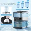Water Cooler Dispenser with Ice Maker, 3 in 1 Top-Loading Hot & Cold Water Dispenser 5 Gallon, 48 LBS Daily-Ice, Portable Ice Cu 4