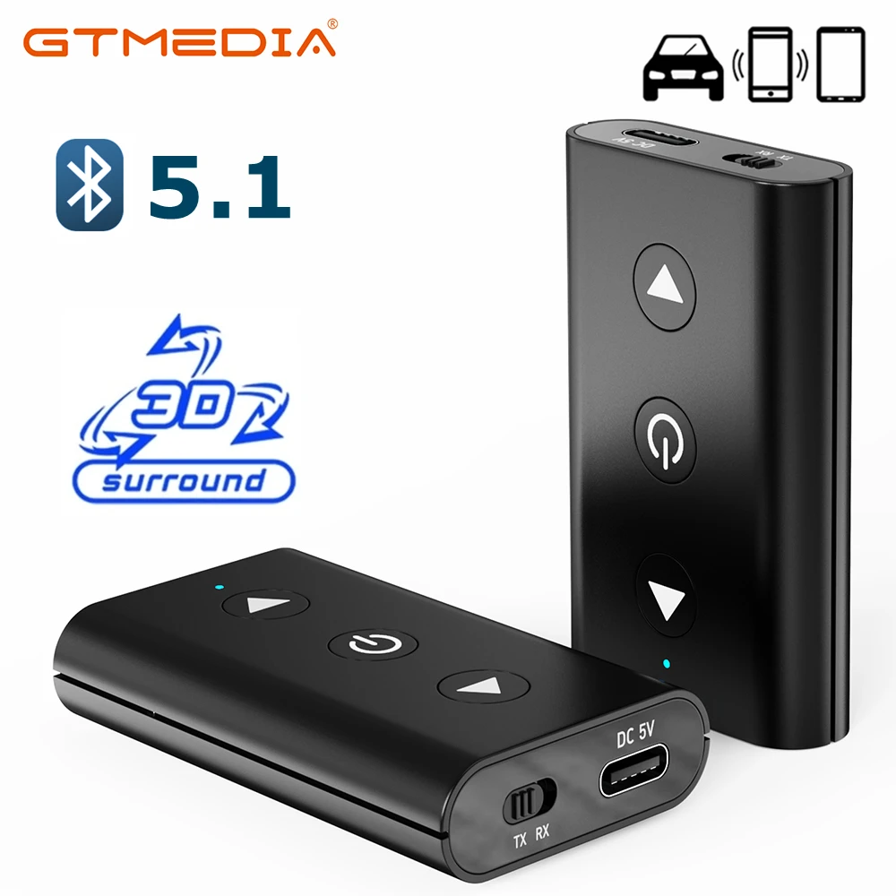 GTMediaA2NewBluetooth51ReceiverCarStereoAUX35mmJackRCA