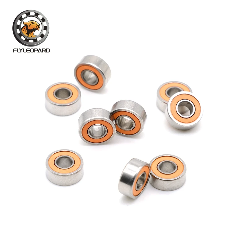2Pcs Fishing Reel Bearings 4*10*4 mm SMR104 2RS Stainless Steel Hybrid Ceramic Air Bearing SMR104RS SMR104 2RS CB