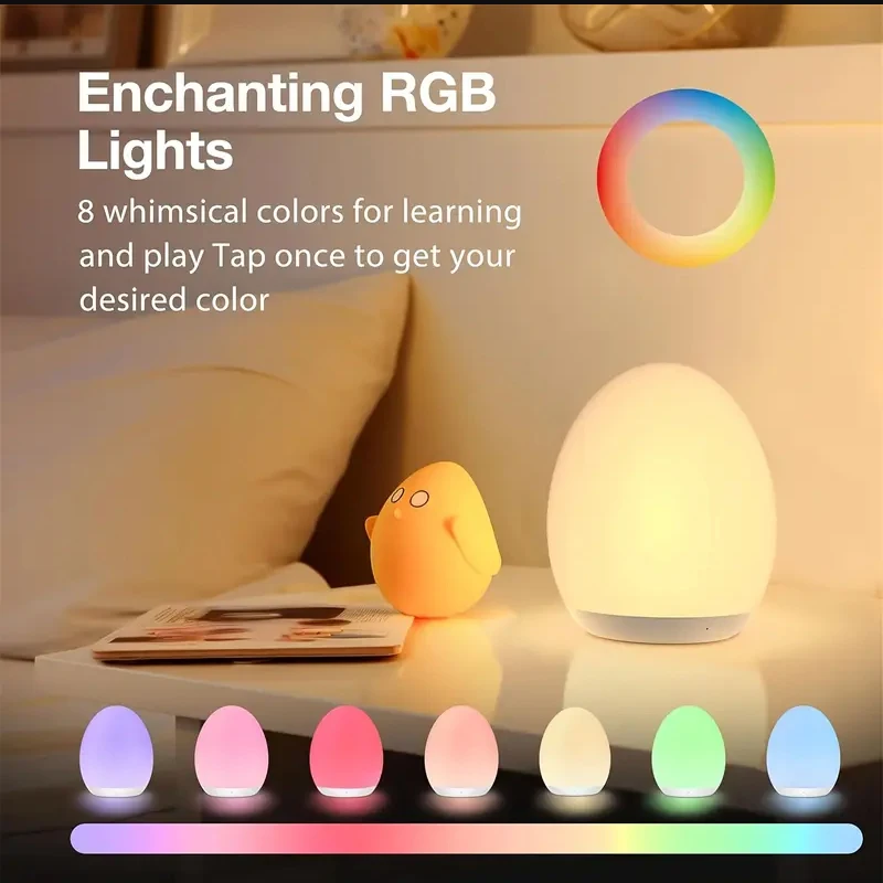 Lampada Da Comodino LED Touch RGB 16 Colori Con Telecomando - Portatile E Ricaricabile USB 2000 MAh - Luce Notturna Dimmerabile Per Camera, Campeggio